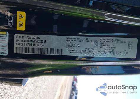 2023 Jeep Wrangler 4-Door Willys 4X4 z USA, uszkodzony, nr VIN 1C4HJXDN9PW526388